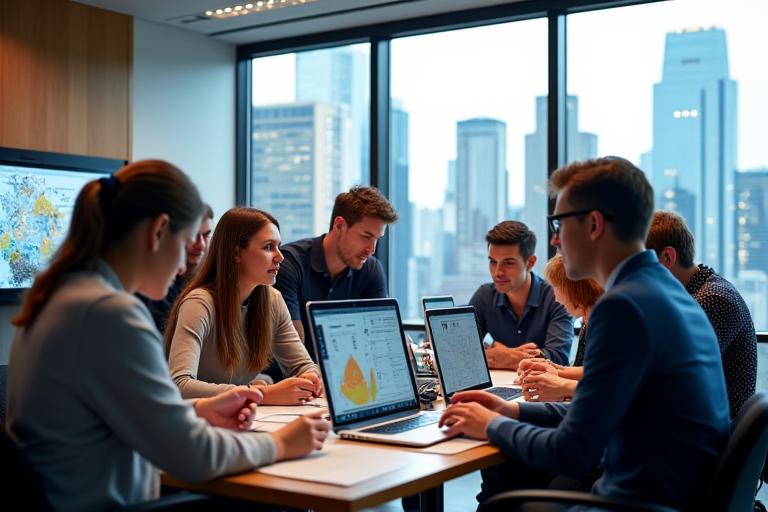 Southern Cross Maps team in Melbourne office